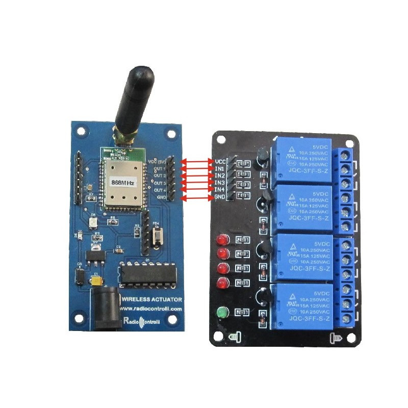 Scheda Attuatore Wireless 868MHz